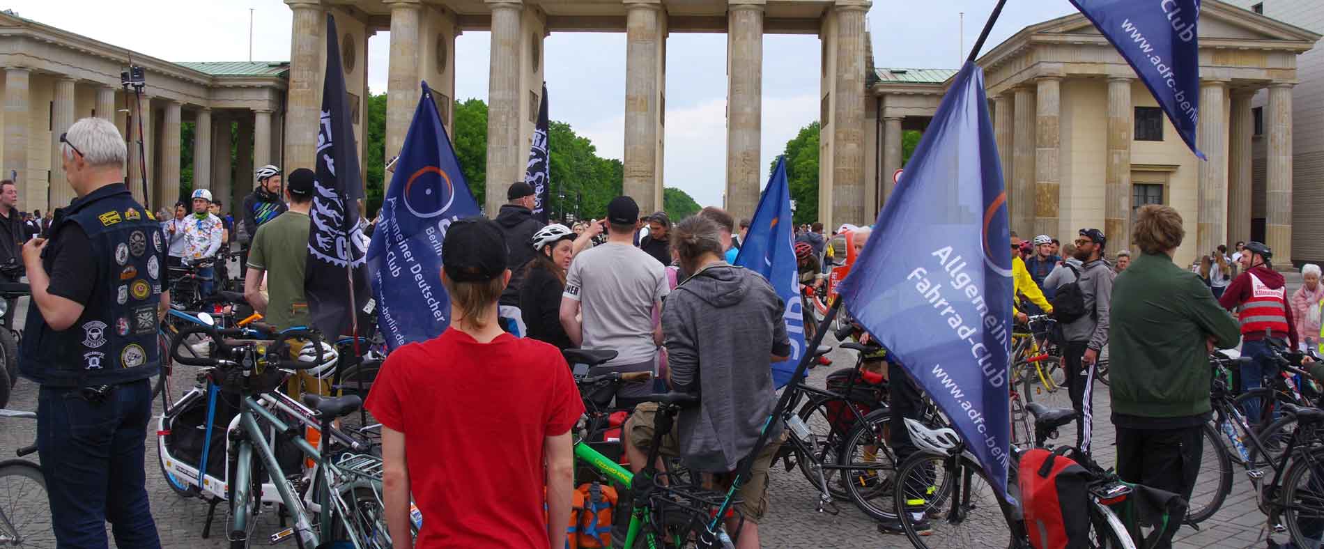 Fahrrad Demo am Brandenburger Tor